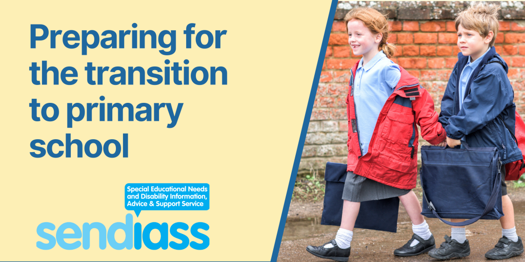 Promotional banner for SENDIASS Preparing for the Transition to Primary School information session.